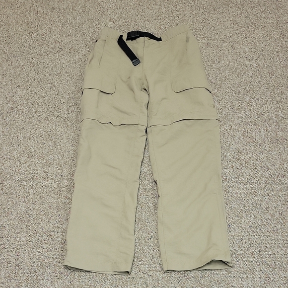 The North Face Men's Khaki Zip Off Convertible Hiking Pants Sz Small, Nylon - Picture 1 of 7